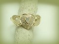златен пръстен, годежен, РЪЦЕ ДЪРЖАТ СЪРЦЕ - 2.05 грама, размер 53 , снимка 4
