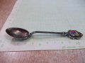 Лъжичка с герб стара малка сребърна - 10,9 гр., снимка 2