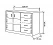 Скрин 120см. с 2 врати и 4 чекмеджета(код-6199), снимка 4