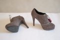 Сиви дамски обувки с платформа и ток Furiezza, снимка 1 - Дамски обувки на ток - 18441738