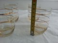 Ретро чашки за ракия с златен кант, снимка 3