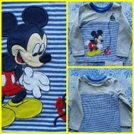 Mickey Mouse блуза с дълъг ръкав Мики Маус 9-12 месеца, снимка 2 - Бебешки блузки - 8619068