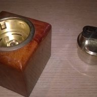 ретро запалка от две части-8х6х6см-внос швеицария, снимка 3 - Антикварни и старинни предмети - 18593332