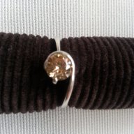 Сребърен дамски пръстен, гривна, синджирче с кристално сърце със сребърен обков, снимка 3 - Пръстени - 17658940