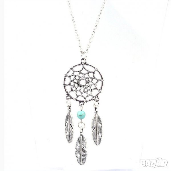 Капан за Сънища - Колие - с Мандала Прогонваща Лоши Влияния за спокоен сън, снимка 1