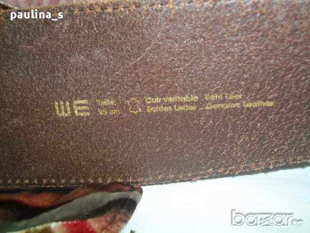 Два броя / Винтидж / Естествена кожа / Марков колан "WE" genuine leather / естествена кожа , снимка 6 - Колани - 14722265