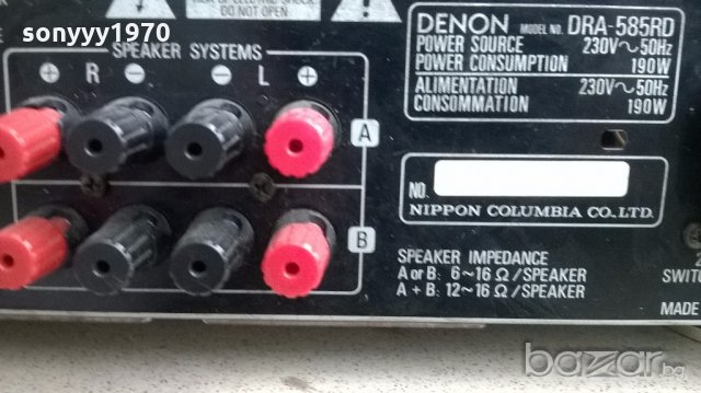 denon dra-585rd-stereo receiver-made in germany-внос швеицария, снимка 9 - Ресийвъри, усилватели, смесителни пултове - 19809712