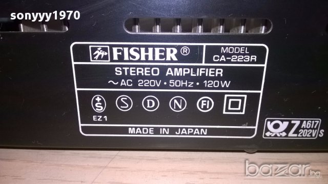 fisher amplifier-made in japan-внос швеицария, снимка 5 - Ресийвъри, усилватели, смесителни пултове - 14221027