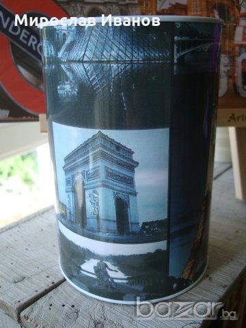 " Айфеловата кула " - цилиндрична касичка от метал , снимка 2 - Подаръци за рожден ден - 21004481