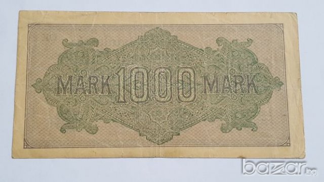 GERMANY  1000 REICHSMARK 1922, снимка 2 - Нумизматика и бонистика - 21091892