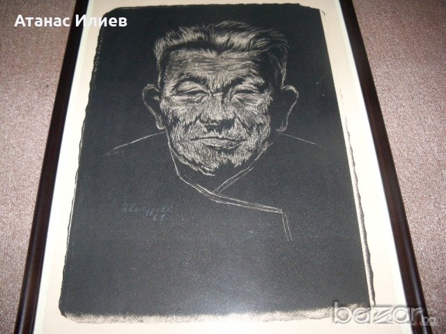 Портрет на възрастен мъж худ. Петрана Клисурова 61г., снимка 2 - Картини - 20388616