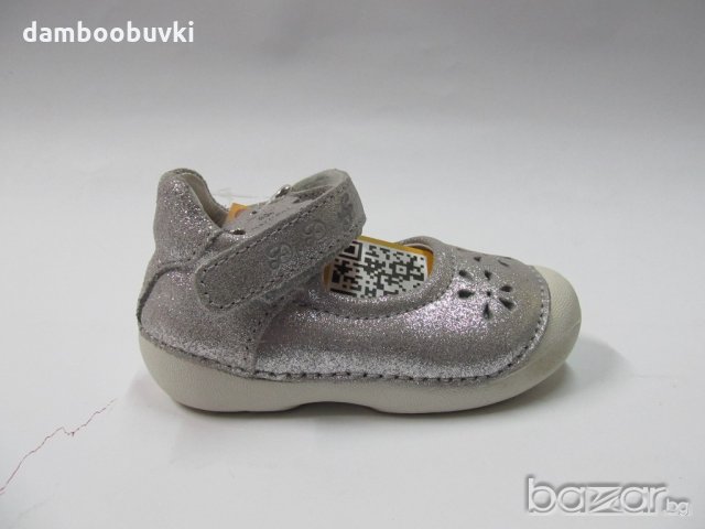 Детски обувки D.D.step естествена кожа сребърни 19/24, снимка 2 - Детски маратонки - 21069180