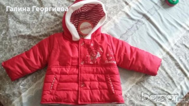 Страхотно ново червено яке с етикет, снимка 1 - Бебешки якета и елеци - 19842592