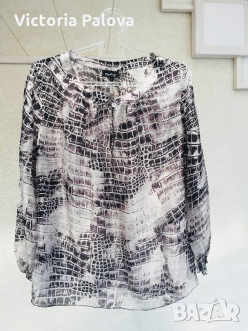 🇮🇹 Въздушна копринена блуза ,Италия,NULU NEW LOOK, снимка 3 - Ризи - 22227672