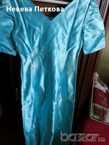 Официална рокля от сатен и мъниста XS-S №36-38, снимка 4 - Рокли - 14508241