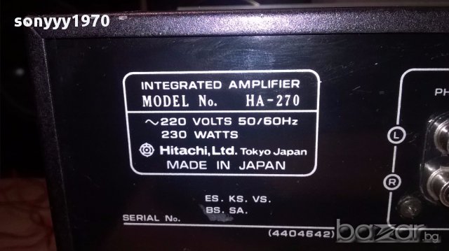 Hitachi ha-270 amplifier-made in japan-внос швеицария, снимка 10 - Ресийвъри, усилватели, смесителни пултове - 15259334