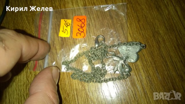 Фея Сърчице посребрени медальон колие -374, снимка 3 - Колекции - 24068894