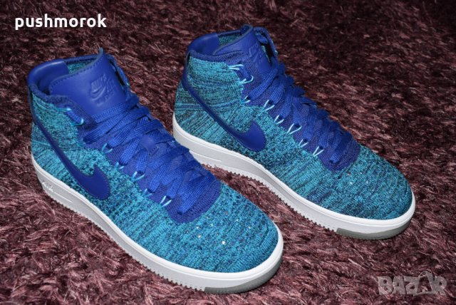 Nike Air Force 1 Flyknit Blue Lagoon, снимка 7 - Маратонки - 24717009