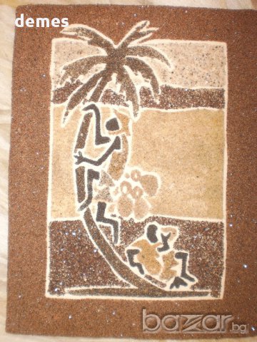 Картина от пясък - На /под/ палмата, нова цена, снимка 3 - Картини - 8739911