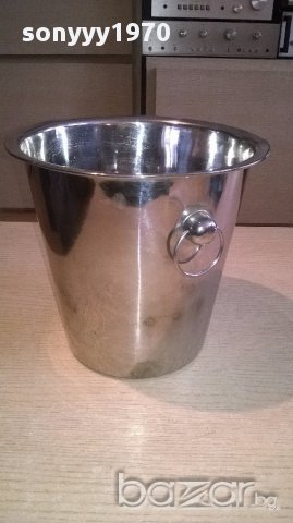 Шампаниера-инокс 22х20см-внос швеицария, снимка 4 - Антикварни и старинни предмети - 17627241