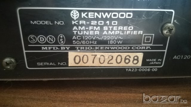 kenwood kr-2010-stereo receiver-japan- внос от франция, снимка 12 - Ресийвъри, усилватели, смесителни пултове - 7376299