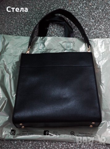 Дамска чанта Meli Melo Paris, нова, с етикет, черна, снимка 9 - Чанти - 23745485
