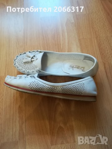 Дамски кожени обувки - мокасини, снимка 2 - Дамски ежедневни обувки - 22962409