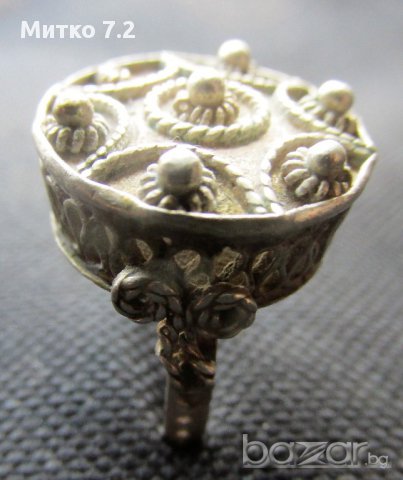 Старинен сребърен пръстен - 1, снимка 3 - Пръстени - 17225508