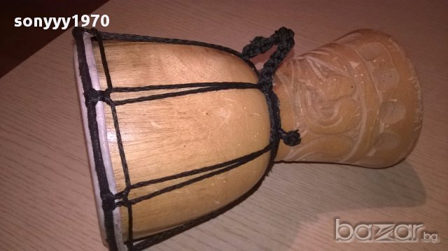 Тарамбука 20х13см-с дърворезба-внос англия, снимка 8 - Ударни инструменти - 16846368
