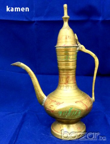 Чайник месинг 16 см., снимка 3 - Антикварни и старинни предмети - 15068501
