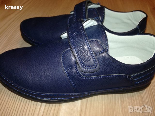 НОВИ кожени детски обувки велкро (номер 32), снимка 2 - Детски обувки - 26194790