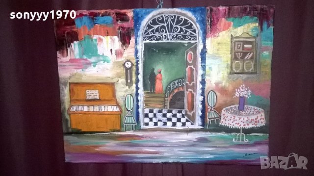 картина без рамка-каширано платно-маслени бои-10-40х30см, снимка 5 - Колекции - 21980945