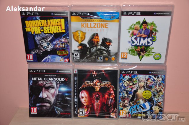 Нови ps3 Killzone,Metal,Wolf,persona,arena,borderlands,deadpool,sims