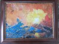 Автентична картина "Буря, море", снимка 4