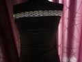 Ластична черна рокля с пайети , снимка 6