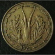 10 франка 1970, Западно Африкански Щати, снимка 2 - Нумизматика и бонистика - 14459647