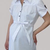 Риза за бременни и макси дами 08306 във бяло , снимка 2 - Дрехи за бременни - 11127916