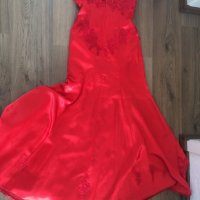 Официална/елегантна червена рокля, снимка 3 - Рокли - 21597395