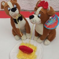намаление! Нова плюшена Двойка кучета със сърце и надпис:Ti amo. Italy, снимка 5 - Плюшени играчки - 24059487