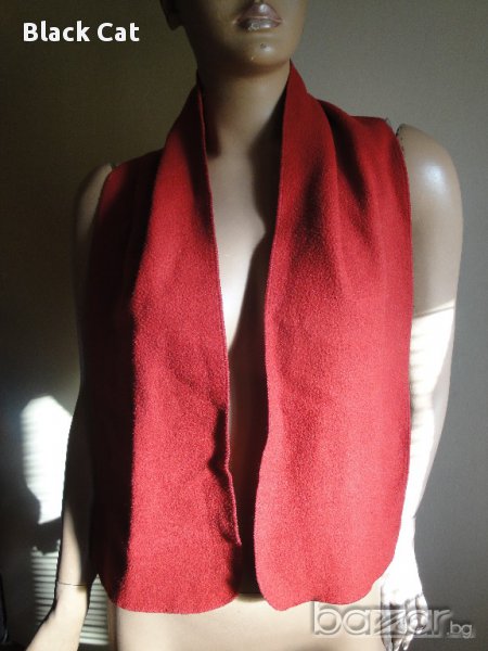 Нов кокетен червен зимен дамски шал, наметка, болеро, в цвят: бордо, снимка 1