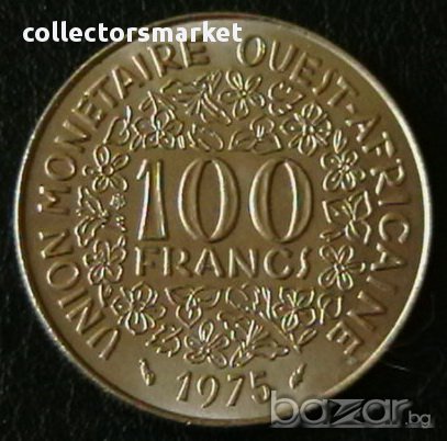 100 франка 1975, Западно Африкански Щати, снимка 1