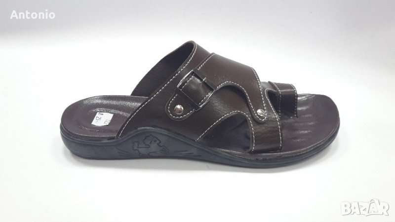 мъжки чехли модел 1237 кафяви, снимка 1