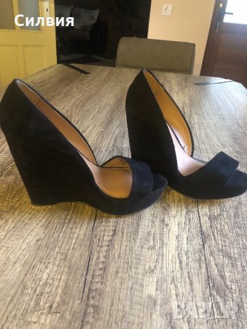 Черни обувки на платформа, снимка 2 - Дамски елегантни обувки - 22773757