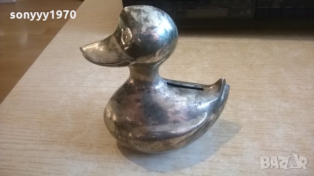 АНТИК-пате-метал/сребро-антика-касичка-внос швеицария 14х12х8см-, снимка 4 - Колекции - 24312041