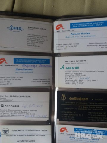 Класьор/визитник със стари чуждестранни визитки., снимка 6 - Други ценни предмети - 24148308