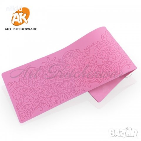 Голям вплетен Лотус мрежа захарна дантела борд силиконов молд форма гъмпейст торта, снимка 3 - Форми - 21713198