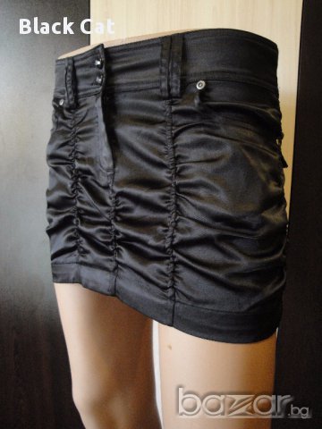 Terranova (Теранова) – нова ефектна маркова черна "набрана" / "намачкана" дамска пола, снимка 10 - Поли - 15181398