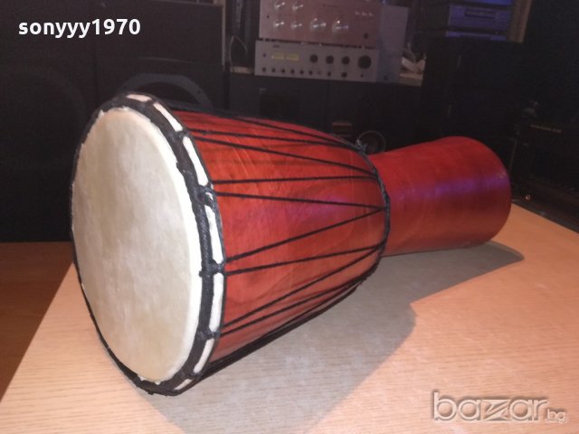 ретро колекция-огромна тарамбука-50х22см-внос швеицария, снимка 2 - Ударни инструменти - 20244466
