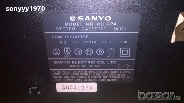 Sanyo-amplifier/tuner/deck-japan-внос швеицария, снимка 12 - Ресийвъри, усилватели, смесителни пултове - 14582516