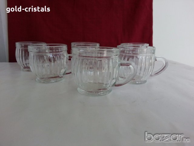 Руски стъклени чашки  халбички, снимка 7 - Антикварни и старинни предмети - 19197655